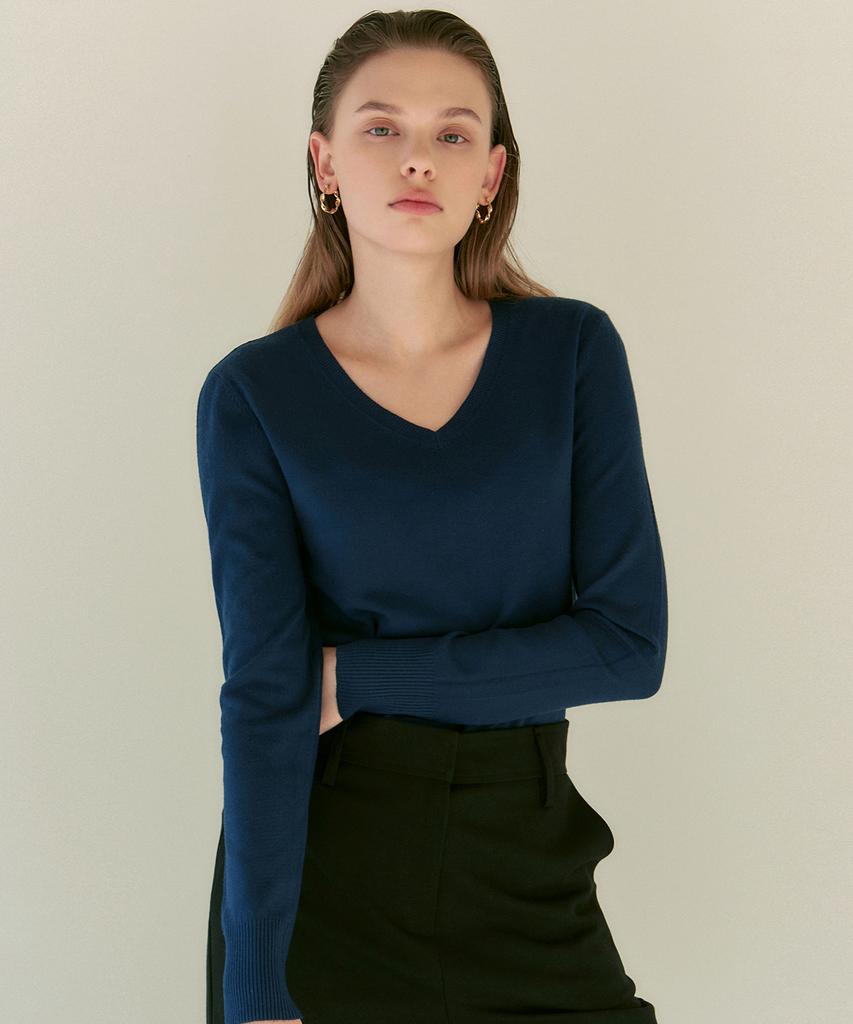Nigaennikol [Essential] Soft V Neck Knit_7 Color (B Type)
