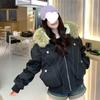 Women's 2025 Korean Style Fleece-Lined Thickened Parka - Cotton-Padded Winter Jacket