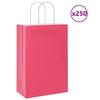 VidaXL Paper Bags 250 Pcs with Handles Pink 21x11x31 Cm 4101672