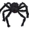 Halloween Decoration Giant Spider Triangular Mega Spider Web Realistic Large Hairy Spider Props Outdoor Party Decor Props Toy