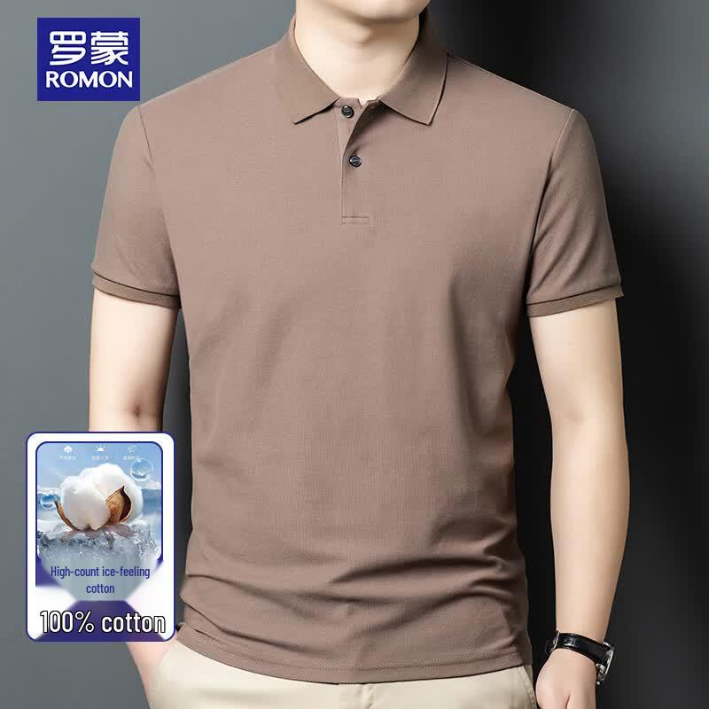 ROMON Men s Premium 100% Cotton Short Sleeve Polo Shirt M