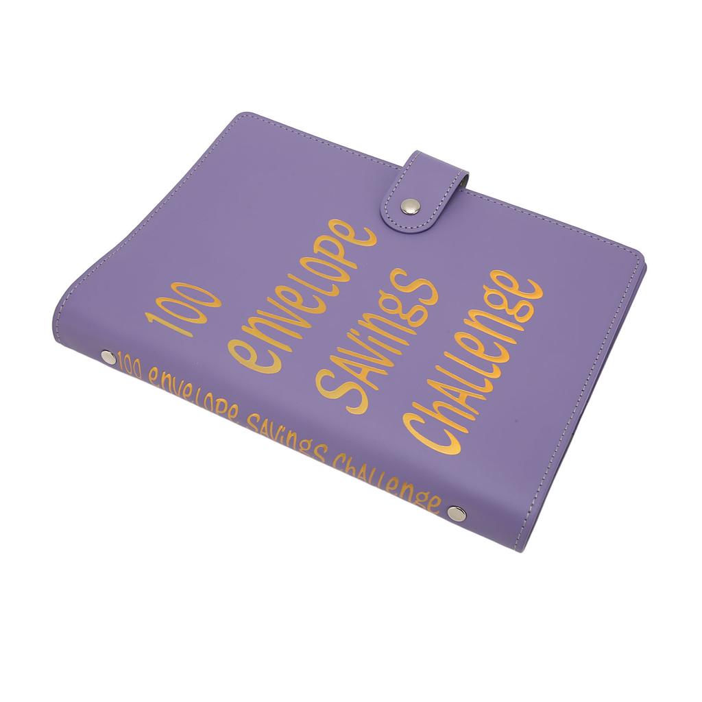 Money Saving Binder Waterproof PU Leather A5 Budget Binder with 100 Cash Envelope for Kids Adults