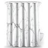 Grey Gold Marble Ink Texture Shower Curtain Set Abstract Modern Shower Curtain for Bathroom Decor Waterproof Washable Fabric