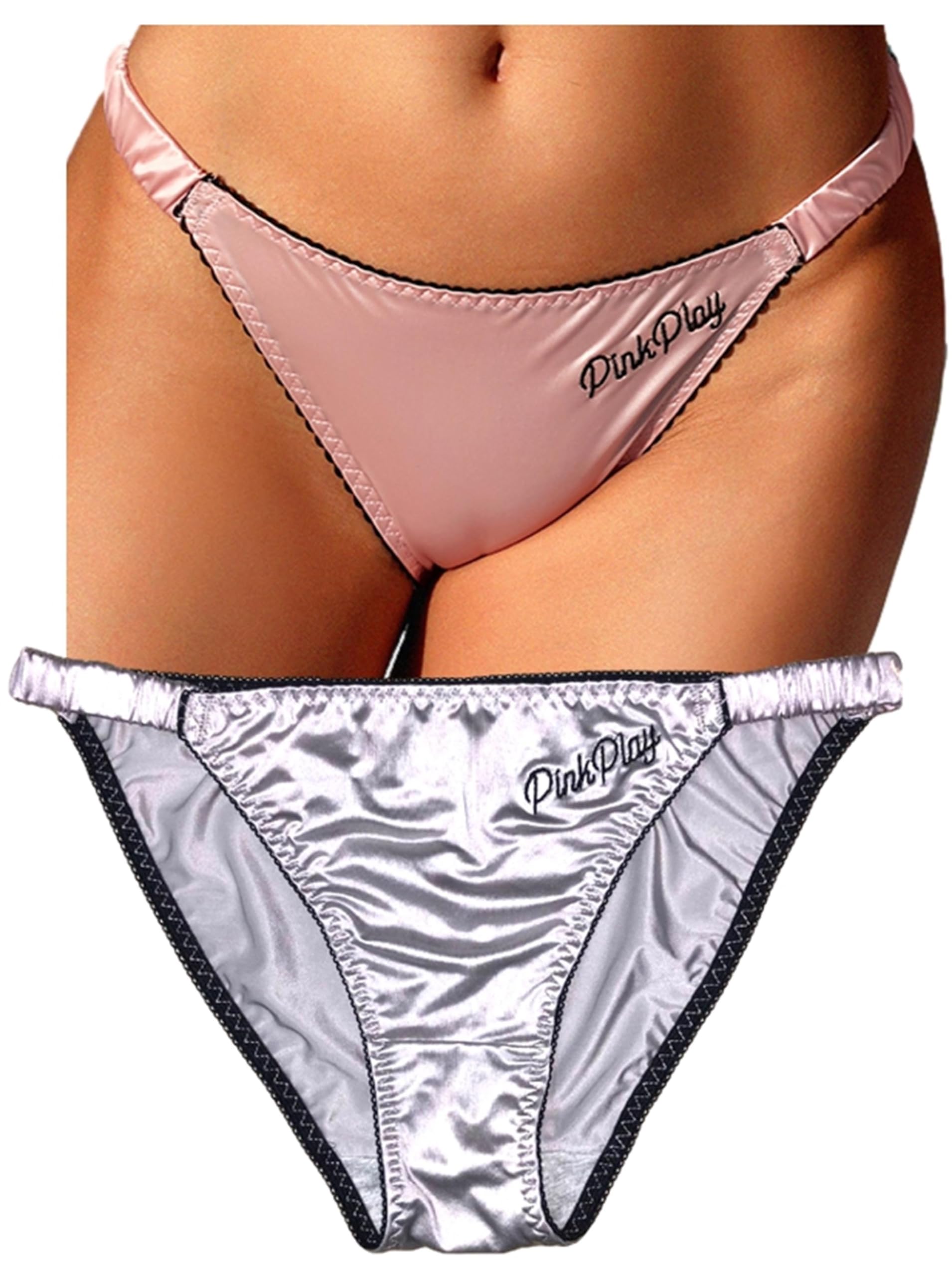 

Трусики Granroba Smooth and Shiny для красивого набора из 2 женских ягодиц, (M, Серебристый/Розовый)