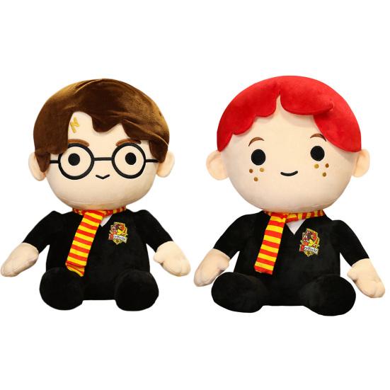 Harry-Potter Plush Toy Full Filling Cozy Touch Soft Cute Cartoon Doll Hugging Cushion Sofa Ornament Creative Magician Plush Figure Kids