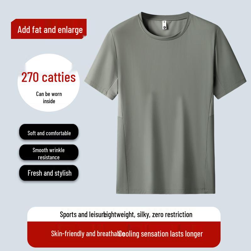 

Dibenze Men s Plus Size Round Neck Short Sleeve T-shirt 5XL