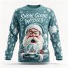 Autumn Winter New Ugly Christmas Long Sleeved T-shirt Santa Claus Pattern Cotton Comfortable Xmas Party T-shirt Top Gift for Men
