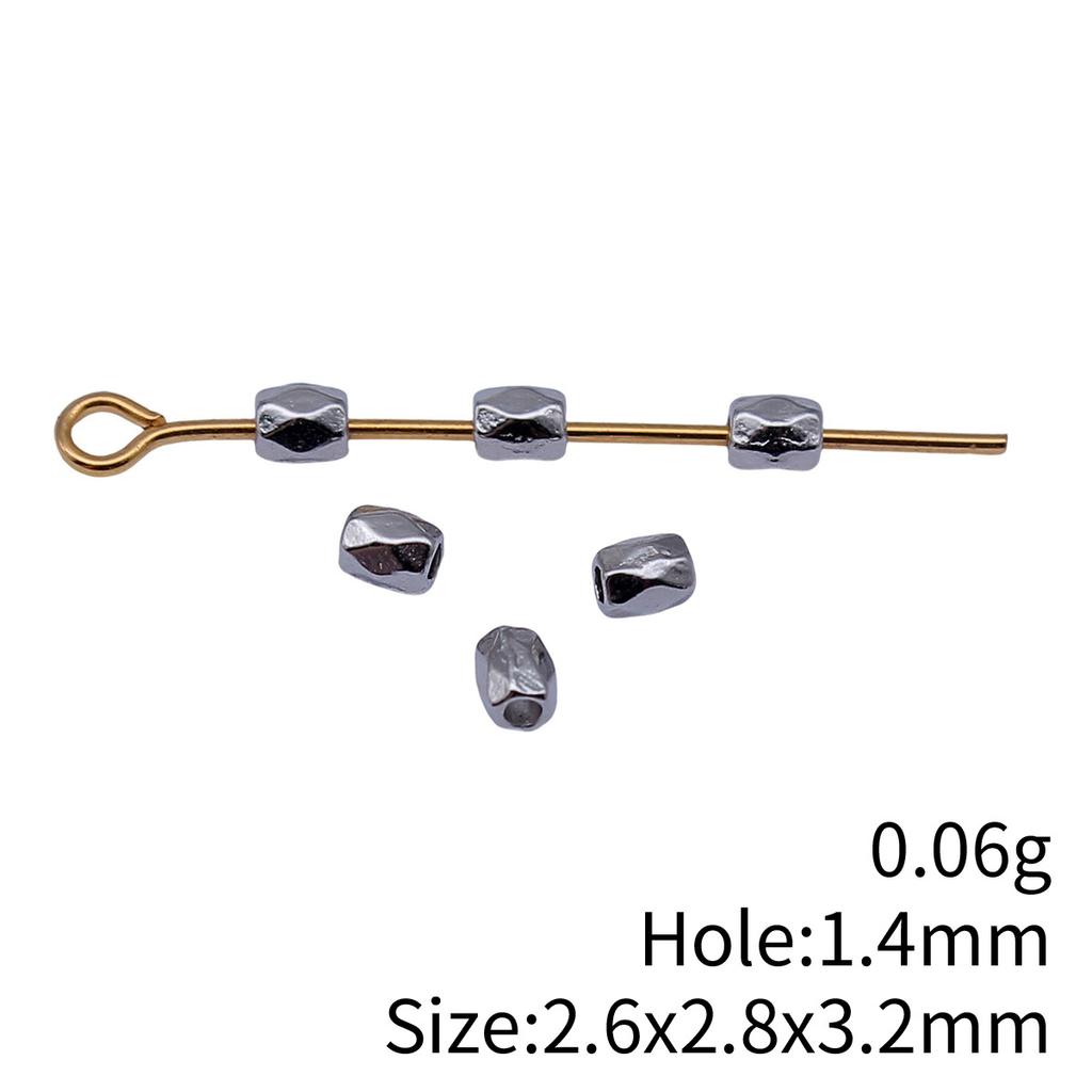 Square Round Mini Spacer Beads Metal Loose Beads For Thin Chain Bracelet Necklace DIY Jewelry Making Supplies For