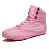Mid Cut Pro Small Size Wrestling Boots Yellow Pink Sport Sneakers for Boxing and Training Outdoors Large Size