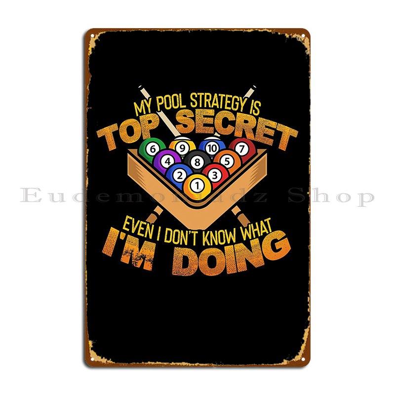 

Pool Billiard Snooker Gift Metal Sign Bar Decoration Funny Design Wall Cave Tin Sign Poster 20x30cm（7.8x11.8inch）
