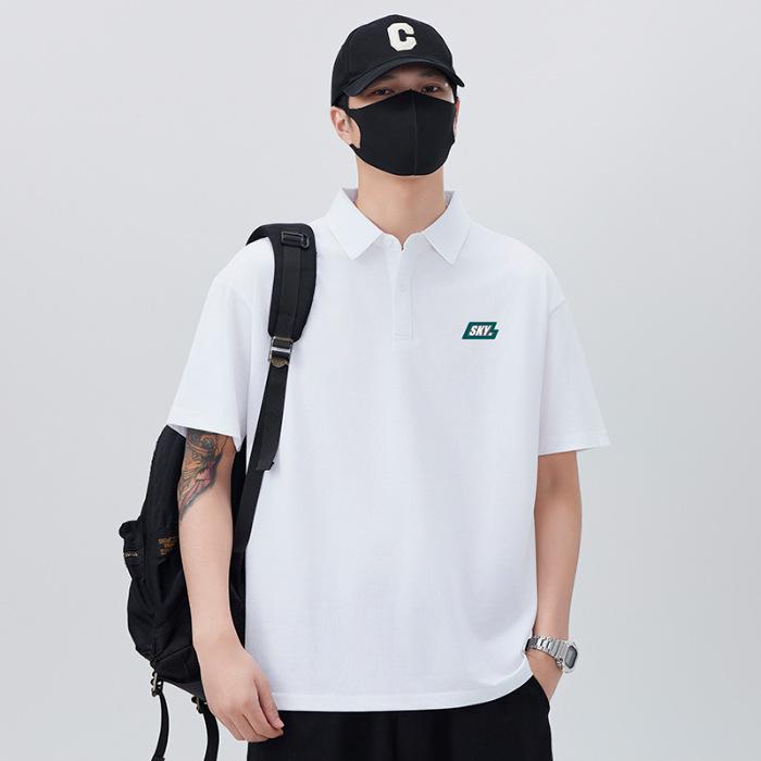 Latest Summer T-shirt Relaxed Fit Lapel Short-sleeved POLO Blouse T-shirt