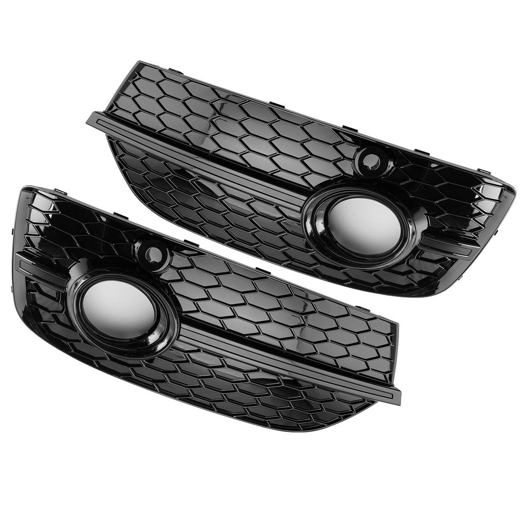 RSQ3 Style Honeycomb Front Fog Light Covers Fit Q3 2013-2015 Gloss Black
