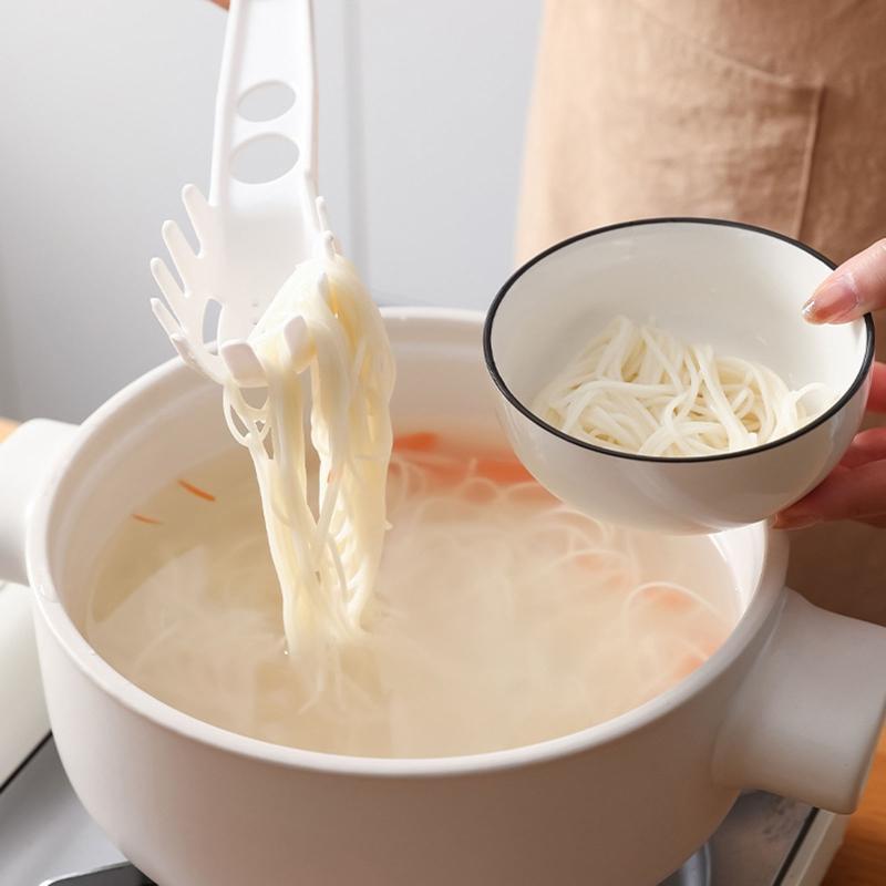 Noodle Spaghetti-Ladle Slot Spoon Food Grade Plastic Colander Kitchen Gadget Gift for Cooking Lover Easy Use Clean Tool