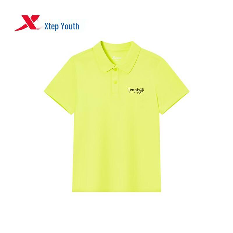

Xtep Youth Yuanqi Breathable Short Sleeve Sport Polo T-Shirt 170