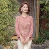 Stylish Summer Faux Two-Piece Silk Top for Middle-aged Women