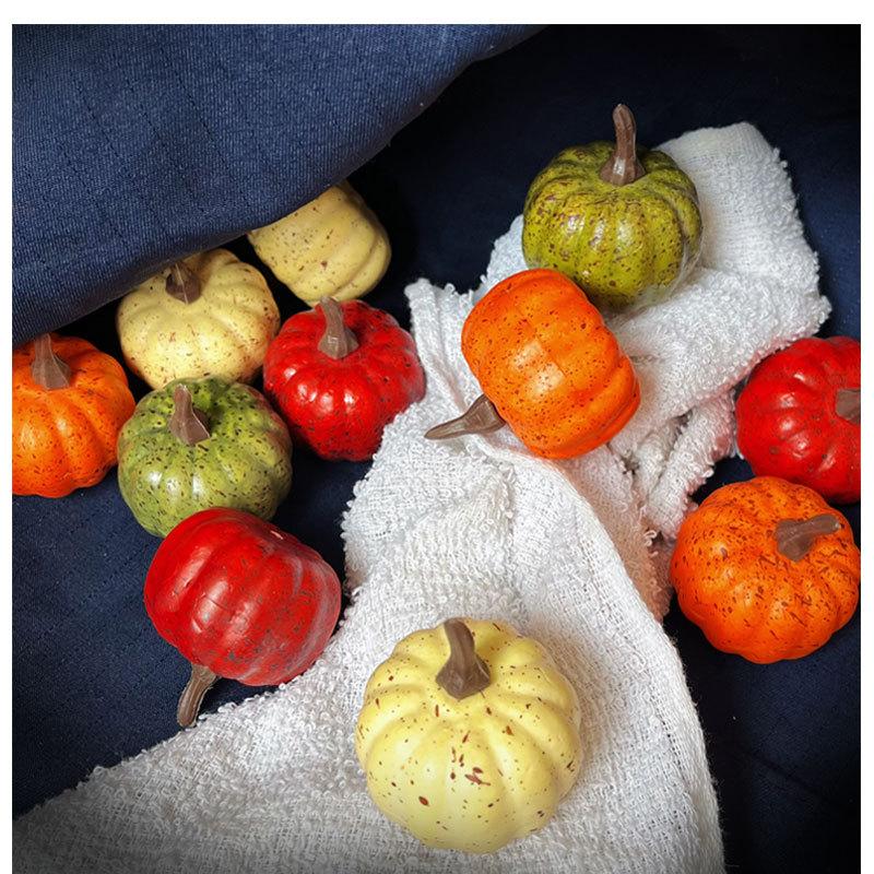 Simulation 4.5Cm Small Pumpkin Decorations Halloween Christmas Home Party Desktop Layout Fruit Vegetable Crafts Photograph Prop