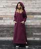New Plus Size Knitted Hooded Fleece Dress with Pockets - Autumn/Winter Casual Fashion