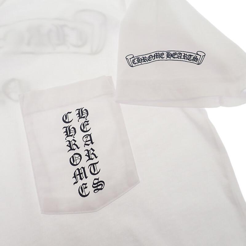 CHROME HEARTS  L Short sleeve T-shirt white cotton mens