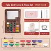 Feile Bird Chinese Style Wooden Box 15-Color Watercolor Set with Sanxingdui Dunhuang Solid Palette