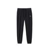 Comfortable Simple Loose Cuffed Solid Color High Waist Drawstring Sports Casual Pants Women Bottoms Black 162527335-1