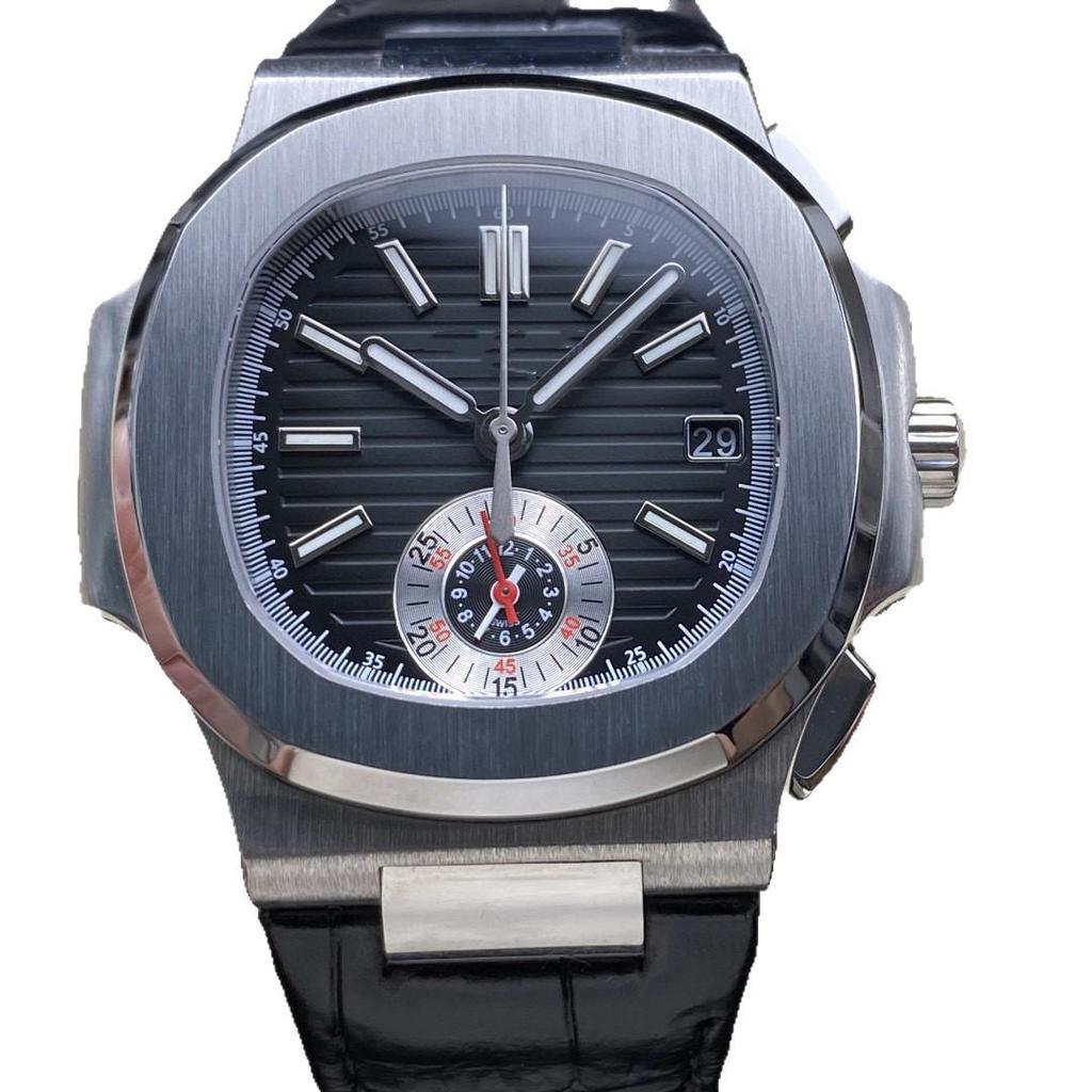 Parrot Shell 5968 Grenade: Men's Luminous Four-Hand Automatic Watch with Rubber Strap.