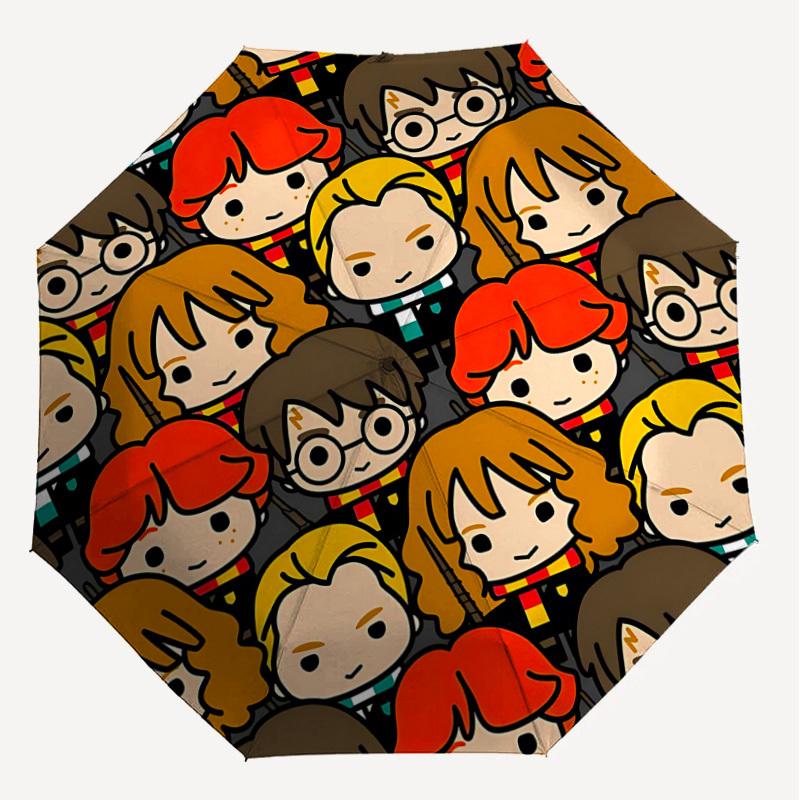 1PC Harry Potter Characters Umbrella-8-Rib Reinforced, Automatic Open, Lightweight & Durable, Cute Fashion Accessory for Outdoor, D2622