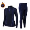 Women's Fleece-Lined Long-Sleeve Yoga Set: Warm, Slim-Fit Half-Zip Sweatshirt for Autumn & Winter Fitness