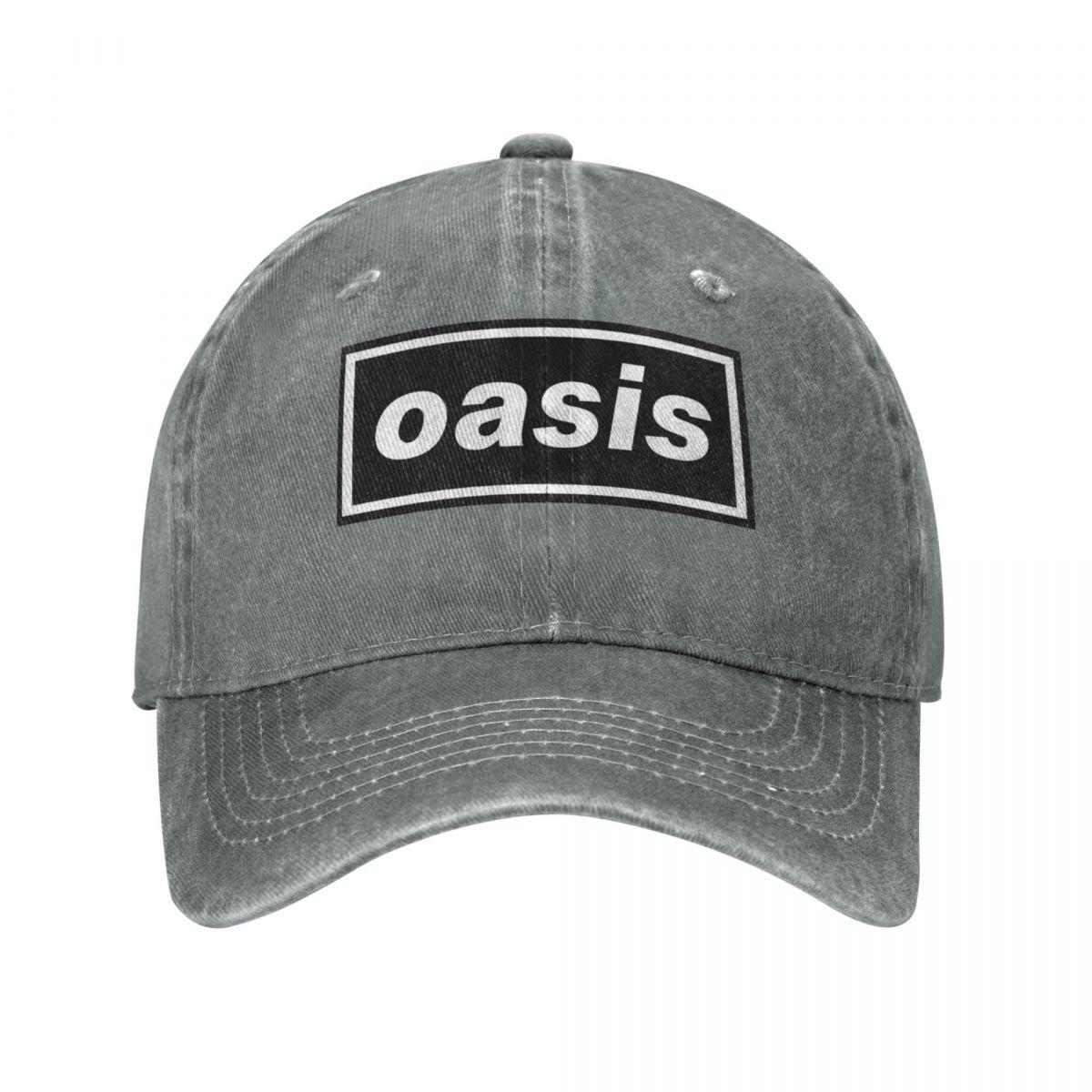 The best product for you Oasised Band Baseballpet Casual Verweerd Gewassen Zonneklep Heren Dames Buiten Zomer Verstelbare Petten Pet Adjustable grijze kleur