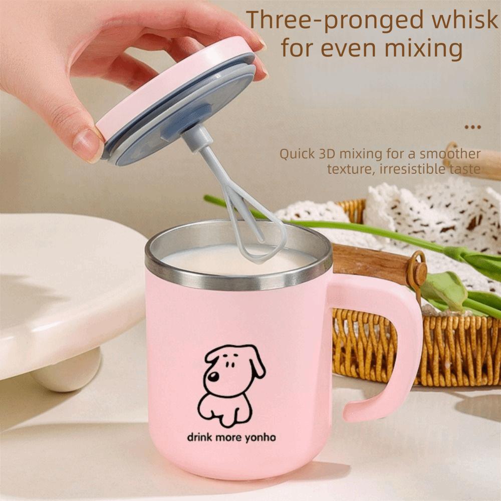 Detachable Design Automatic Stirring Cup Stirring Lid Electric Drink Mixer  Office Use