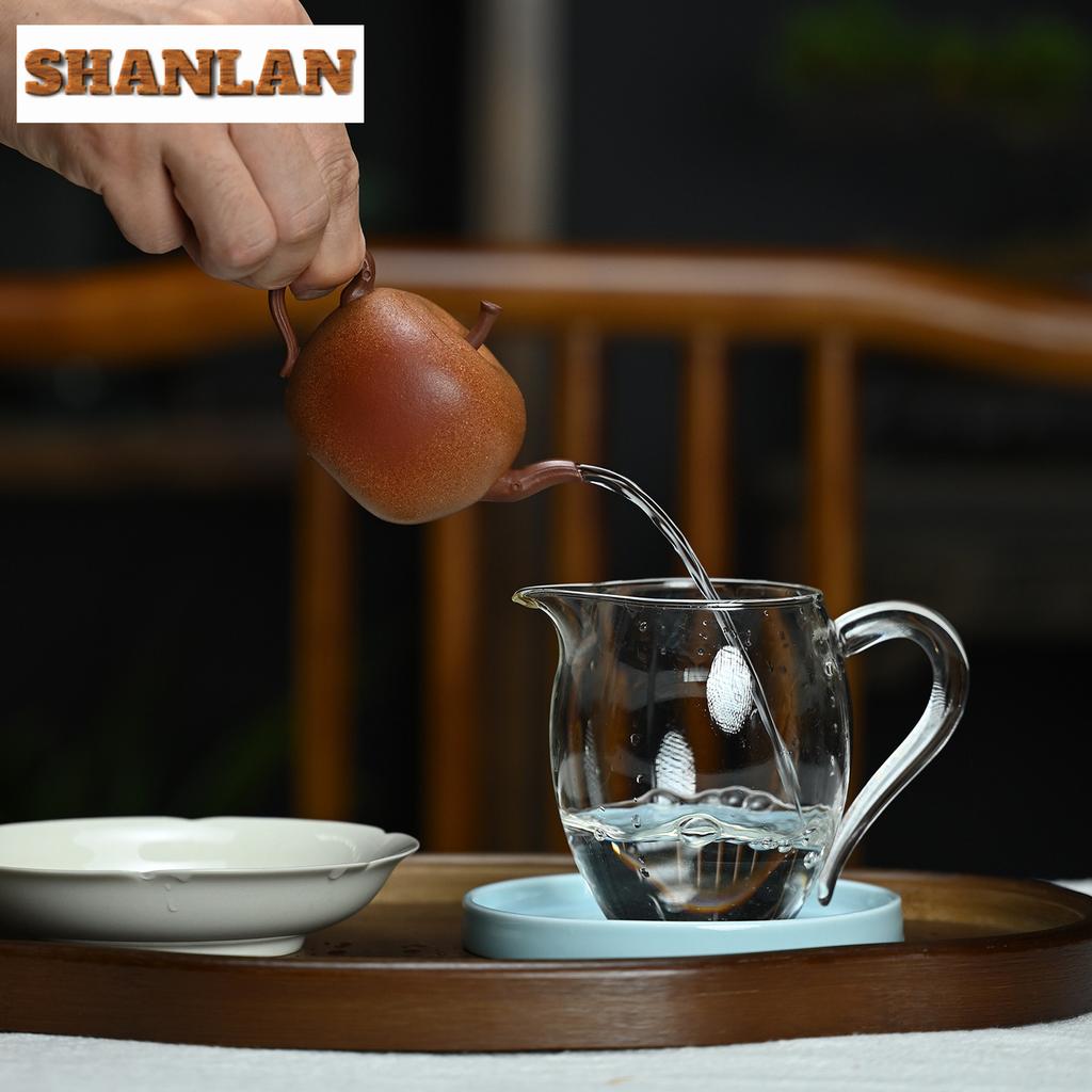 130ML Classic Yixing Purple Clay Teapots Handmade Apple Pot Raw Ore Section Powder Slurry Mud Kettle Chinese Zisha Tea Set Gift