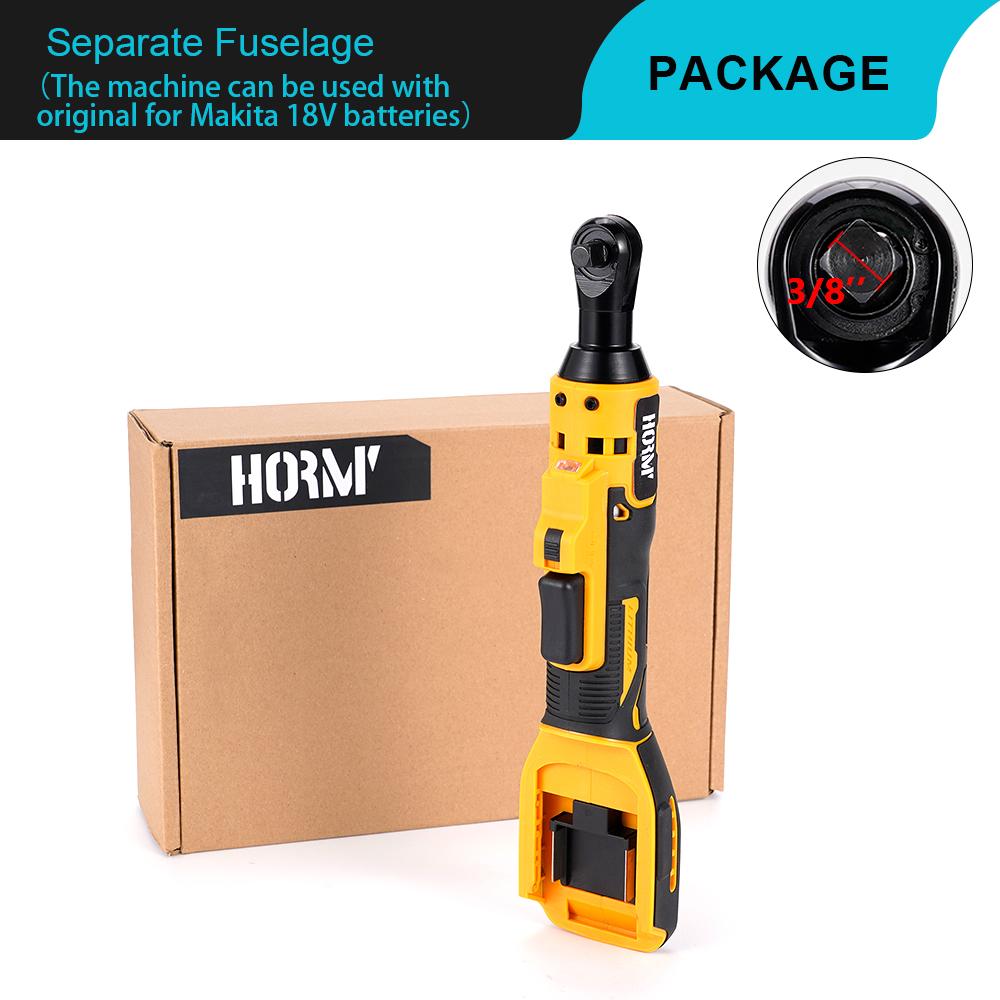 

50 Н·м Аккумуляторная электрическая трещотка 3/8 дюйма Угловая дрель Отвертка Удаление Винт Гайка Инструмент для ремонта автомобиля Для аккумулятора Makita 18 В