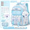 Cartoon multi-compartment schoolbag, female student-level large-capacity backpack, cute new girls' back