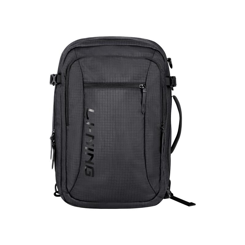 Li Ning Sports Lifestyle Series 21L Business Travel Lightweight Sports Backpack Unisex Backpack Black ABSV165-3 Black