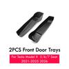 For Tesla Model X 2021-2025 2026 Front Door Side Storage Box Trays 5/6/7 Seat Model X TPE Washable Door Slot Pocket Organizer