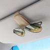 Car Sunglasses Holder Sun Visor Sunglasses Clip Cowhide Glasses Case Mount Ticket Card Clip Car Interior Accessories