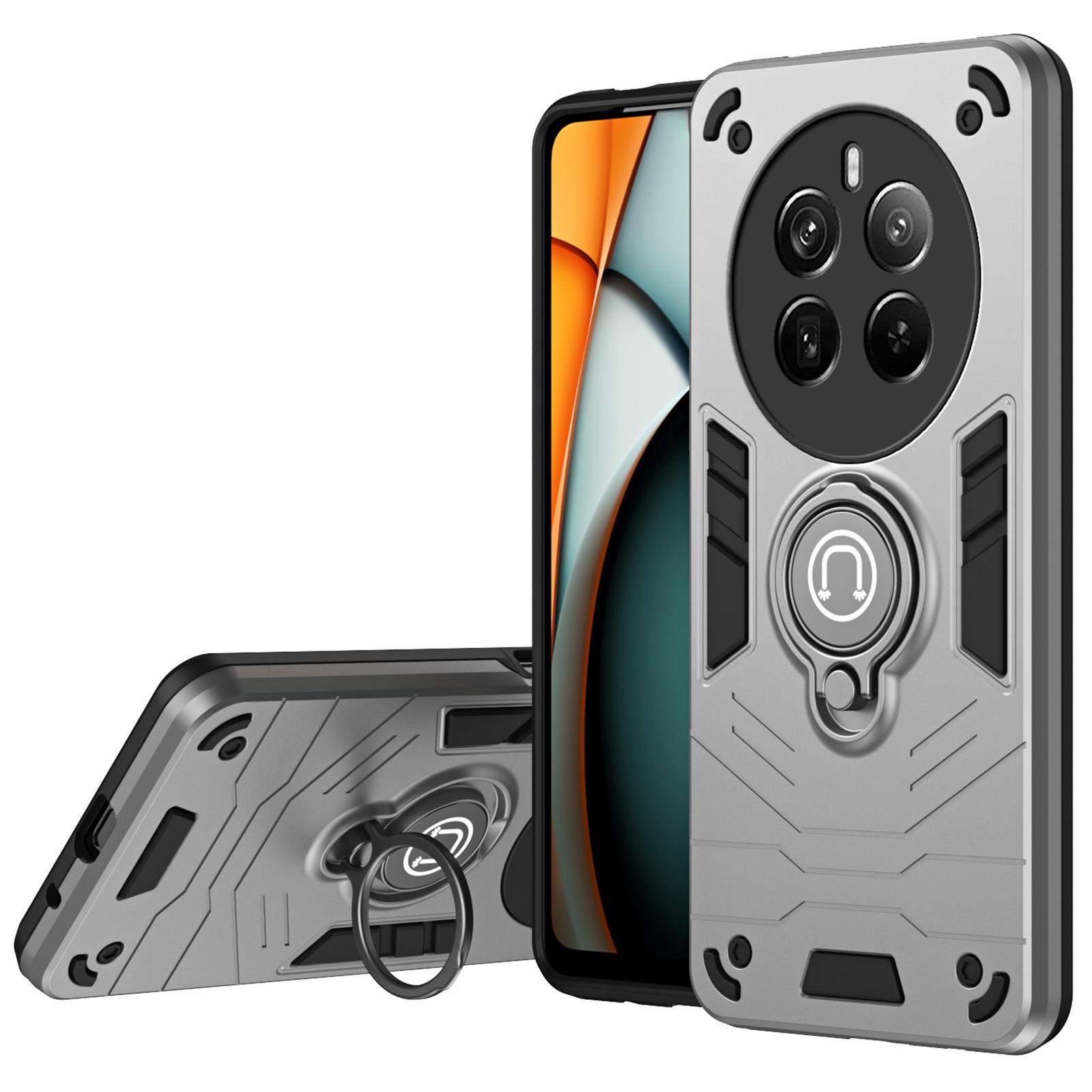 

For Realme 12 Pro 5G/12 Pro+ 5G Case PC+TPU Phone Cover with Ring Kickstand A
