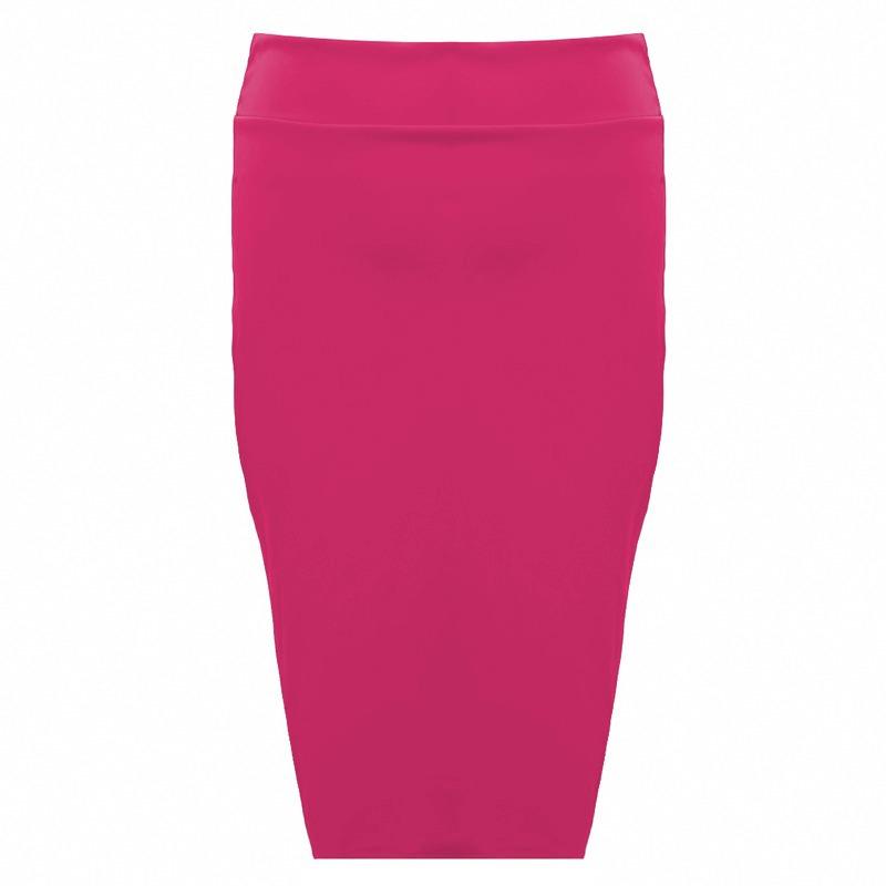 Women Fashion Sexy Office Slimming Buttocks Knee-Length Skirt Stretchable Midi Pencil Skirt