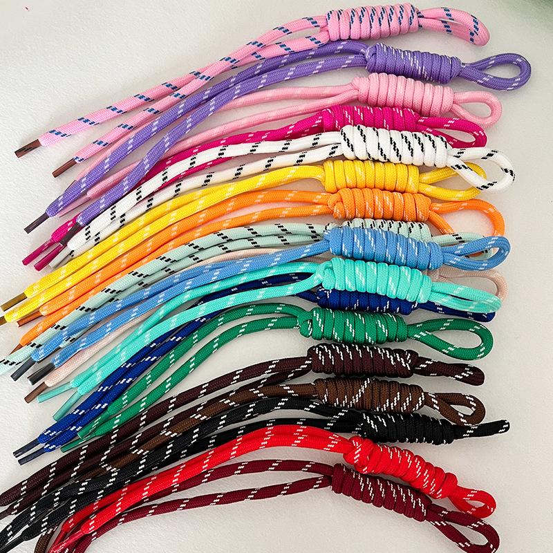 Colorful Braided Lanyard Metal Anti-Lost Knot Nylon Rope Keyring Charm Cord for Car Keychain Backpack Pendant Bag Accessories