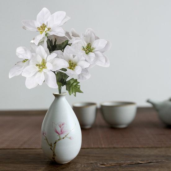 Simulation Flower Realistic No Watering Beautifying Beautiful Add Touch Faux Christmas Home Decor