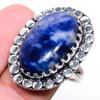 Sodalite Gemstone Handmade 925 Sterling Silver Jewelry Ring Size 8
