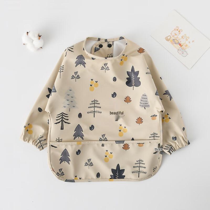 Baby Long-Sleeve Waterproof Feeding Smock