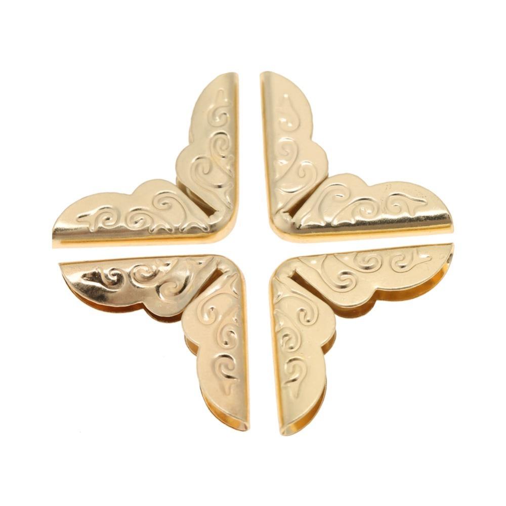 

50PCS 15mm Metal Book Corner Protectors Gold / Bronze / Yellow 3/5 Inch Book Corner Guards / Edge Cover Vintage / Retro Style жовтий