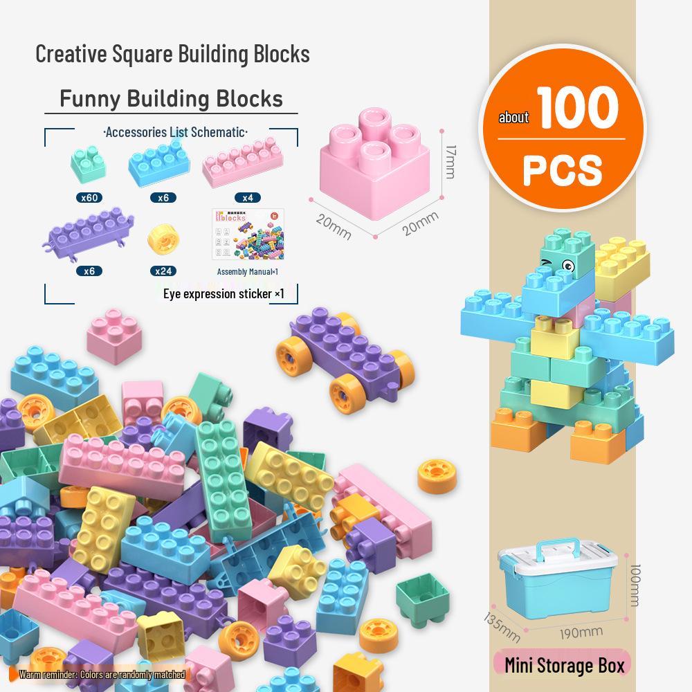 New Dual-Color Children's Building Blocks: Assembled Puzzle & Educational DIY Toys for Early Learning