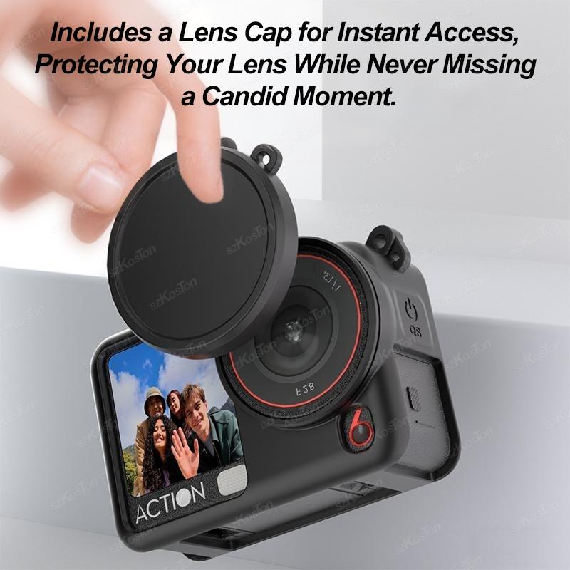 Silicone Protective Cover for DJI Osmo Action 6 Camera Accessories Full Protector Case With Scratch-proof Lens Cap Sleeve