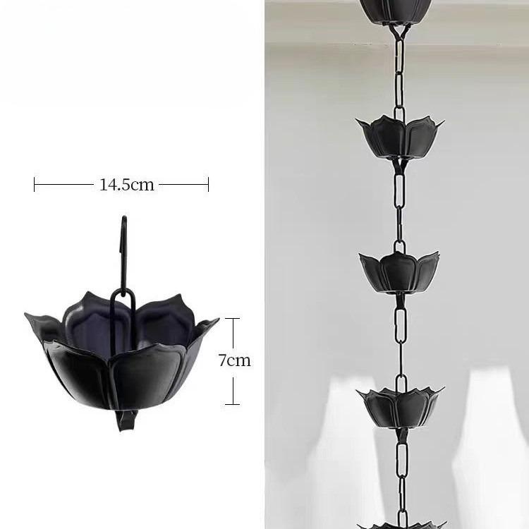 

Rain Chain Drainage Chain New Horticulture Chinese Decoration Rain Chain Temple Zen Rain Chain Courtyard Rain Chain Lotus Flower чёрный