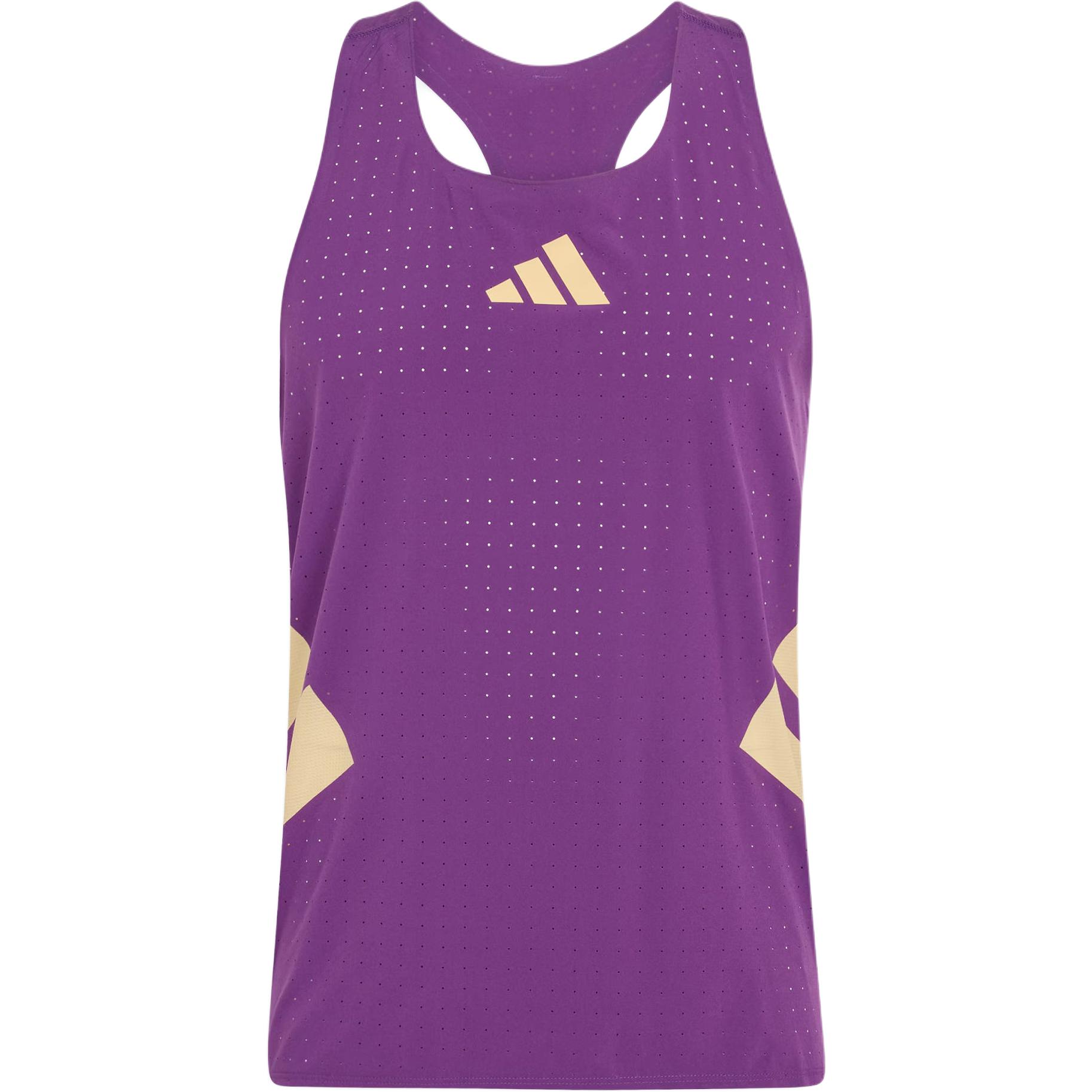 Adidas Adizero Road To Records Slim Fit Round Neck Sleeveless Running Vest Men tops KA6119 S