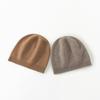 % Pure Wool Knitted Hat Autumn and Winter Warm Solid Color Cold Hat Men's and Women's Versatile Dome Hat Ear Protector Head Wool Hat