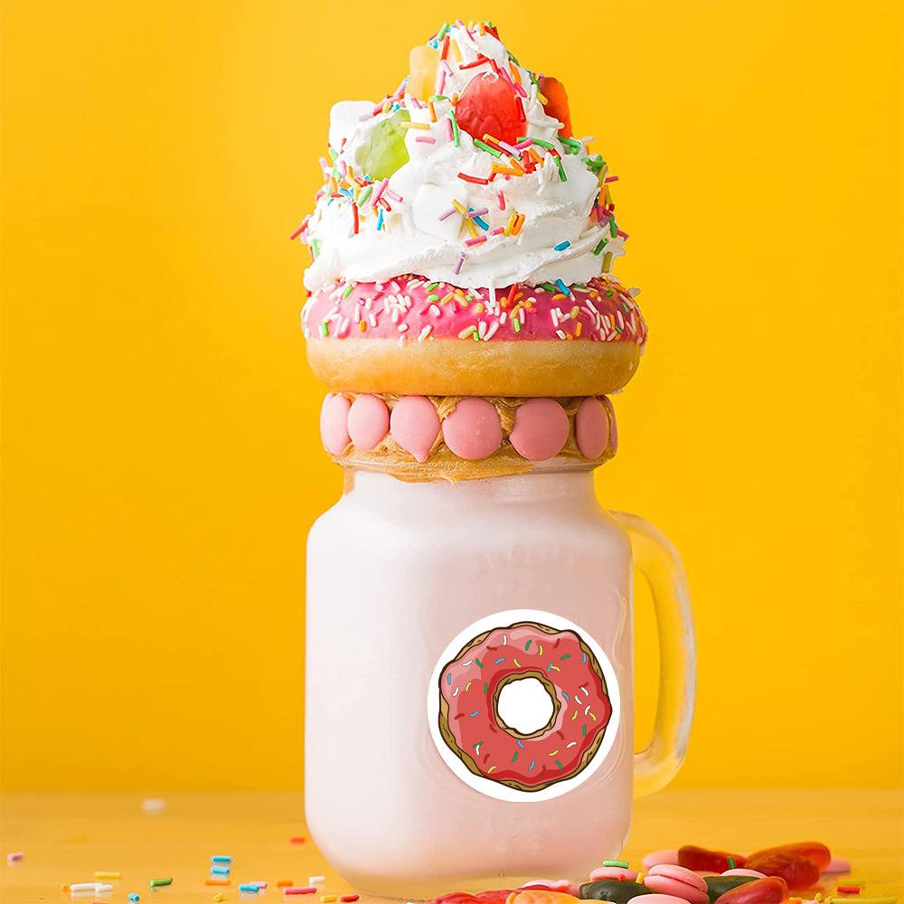100-500Pcs High-Quality Donuts High-Quality Sticker 1Inch High-Quality Colorful Youngsters High-Quality Label High-Quality Baking High-Quality Store