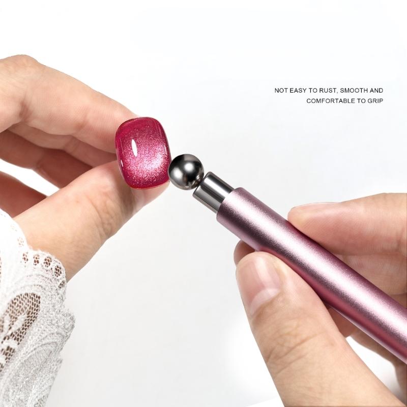 2-in-1 Magnetische Nägel Design-Stab Stabile Aluminiumkonstruktion Schnelle Textur Kompakt Für Kreativität Unterwegs