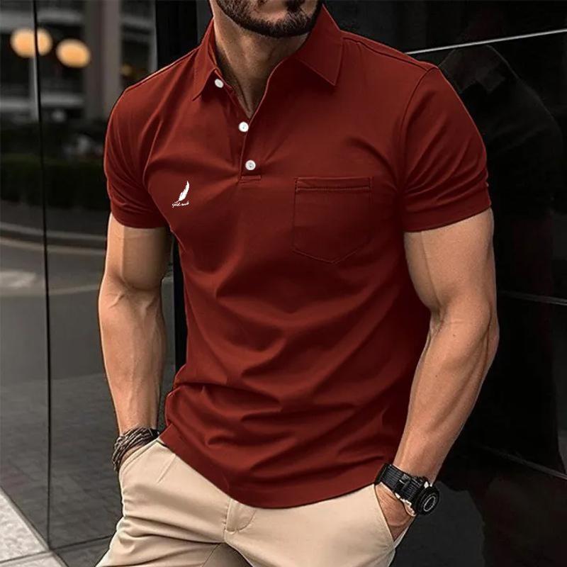 Summer New Men's Casual Short-Sleeved Polo Shirt Office Fashion Lapel Collar T-Shirt Men's Breathable Polo Shirt Men's Clothing